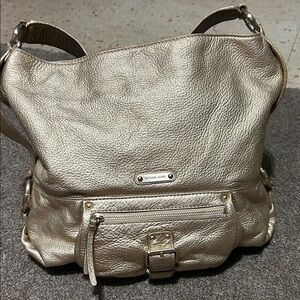 Michael Kors Metallic Gold Pebbled Leather Shoulder Bag